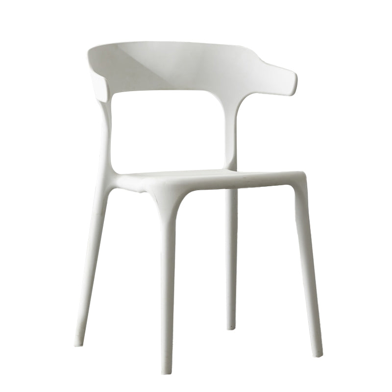 Chaise en plastique de style scandinave, cuisine, salle à manger, fauteuils à dossier ouvert