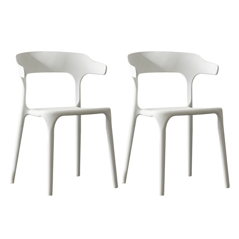 Chaise en plastique de style scandinave, cuisine, salle à manger, fauteuils à dossier ouvert