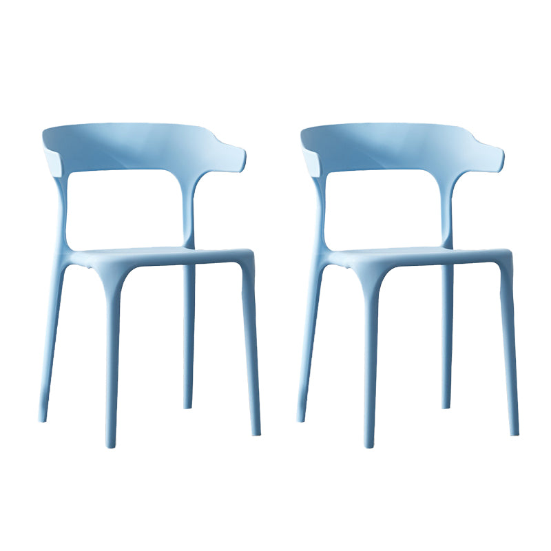 Chaise en plastique de style scandinave, cuisine, salle à manger, fauteuils à dossier ouvert