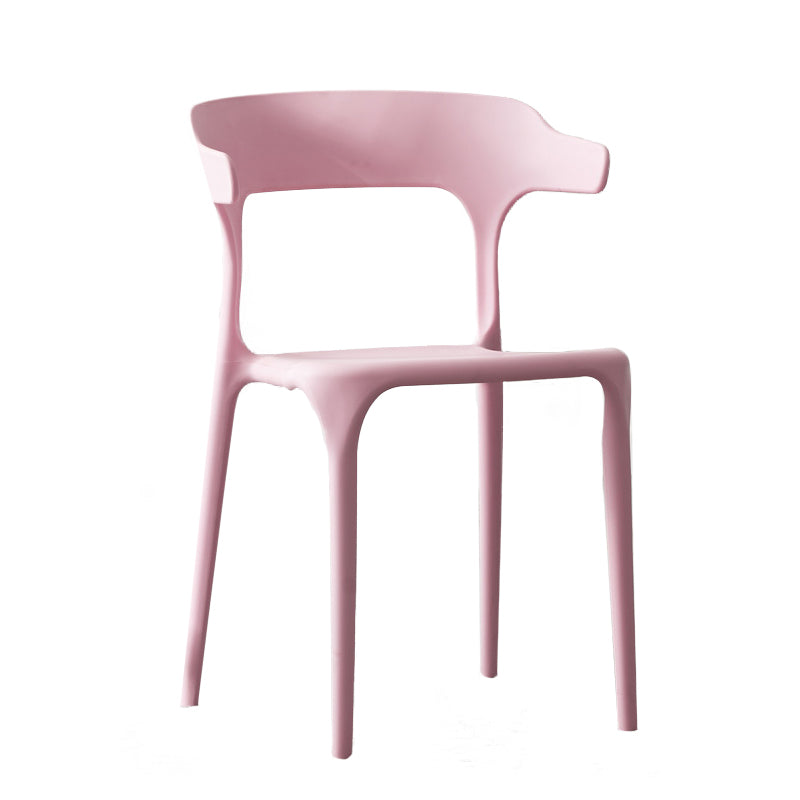 Chaise en plastique de style scandinave, cuisine, salle à manger, fauteuils à dossier ouvert