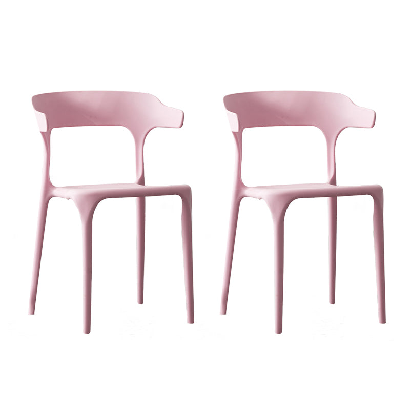 Chaise en plastique de style scandinave, cuisine, salle à manger, fauteuils à dossier ouvert