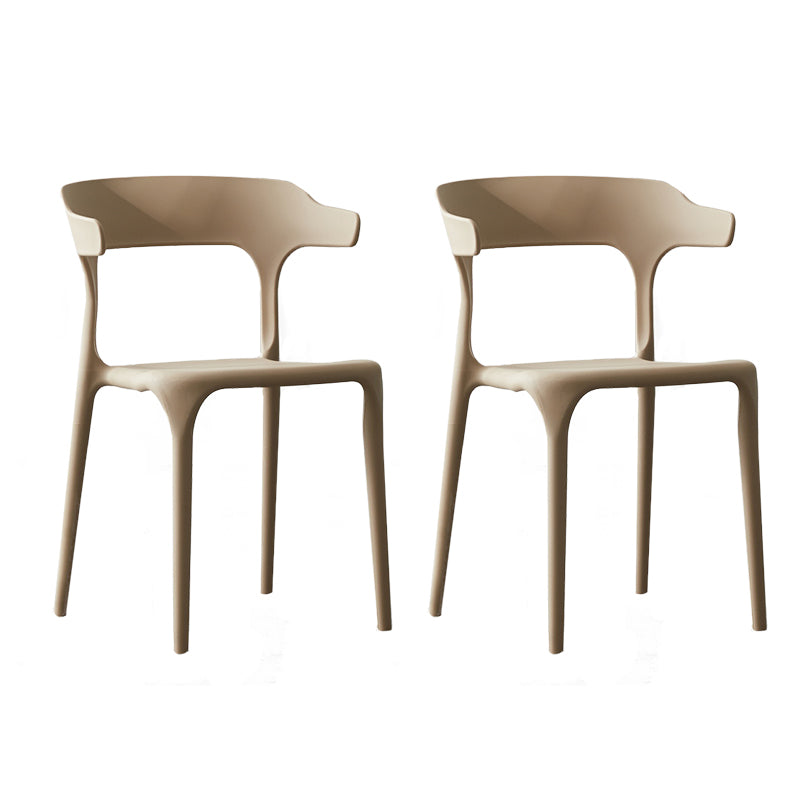 Chaise en plastique de style scandinave, cuisine, salle à manger, fauteuils à dossier ouvert