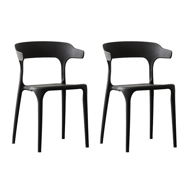Chaise en plastique de style scandinave, cuisine, salle à manger, fauteuils à dossier ouvert
