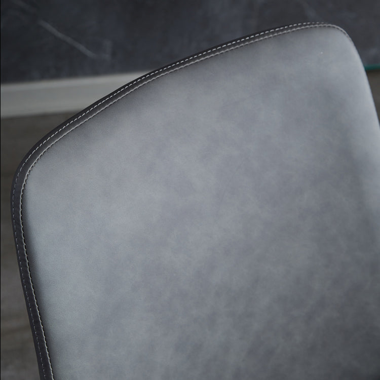 Contemporary Metal Dining Room Chairs Leather Dining Armless Chairs for Indoor Use