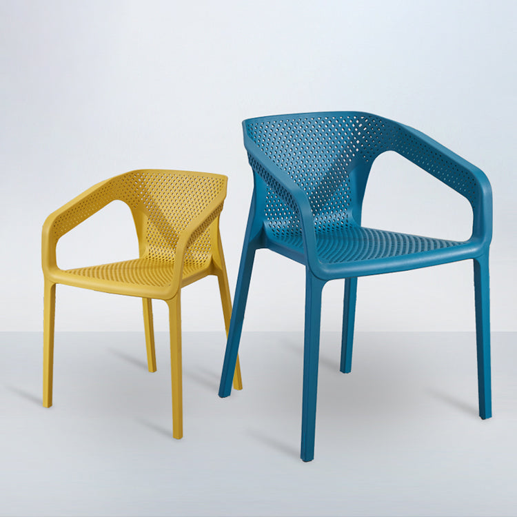 Chaises de salle à manger contemporaines Fauteuil de salle à manger en plastique pour usage domestique (Ensemble de 4)