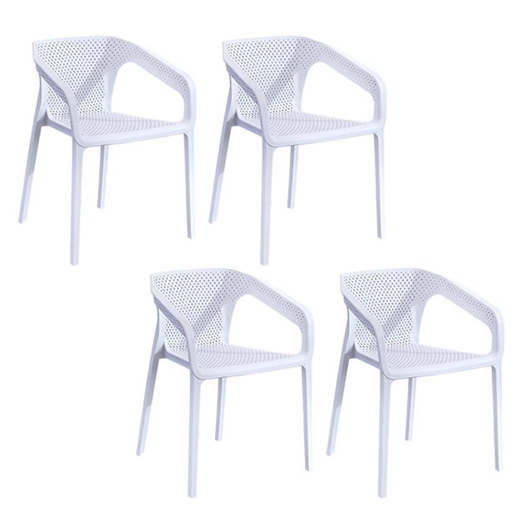 Chaises de salle à manger contemporaines Fauteuil de salle à manger en plastique pour usage domestique (Ensemble de 4)