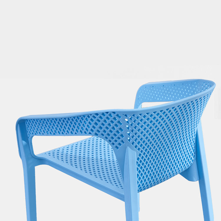 Sillas de comedor contemporáneas, sillón de comedor de plástico para uso doméstico (juego de 4)