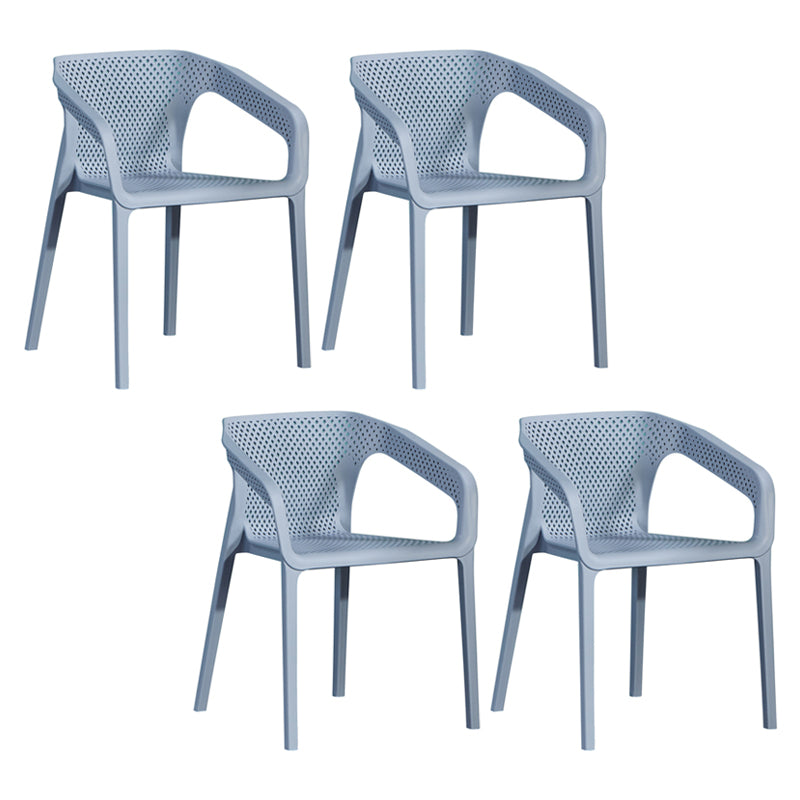 Chaises de salle à manger contemporaines Fauteuil de salle à manger en plastique pour usage domestique (Ensemble de 4)