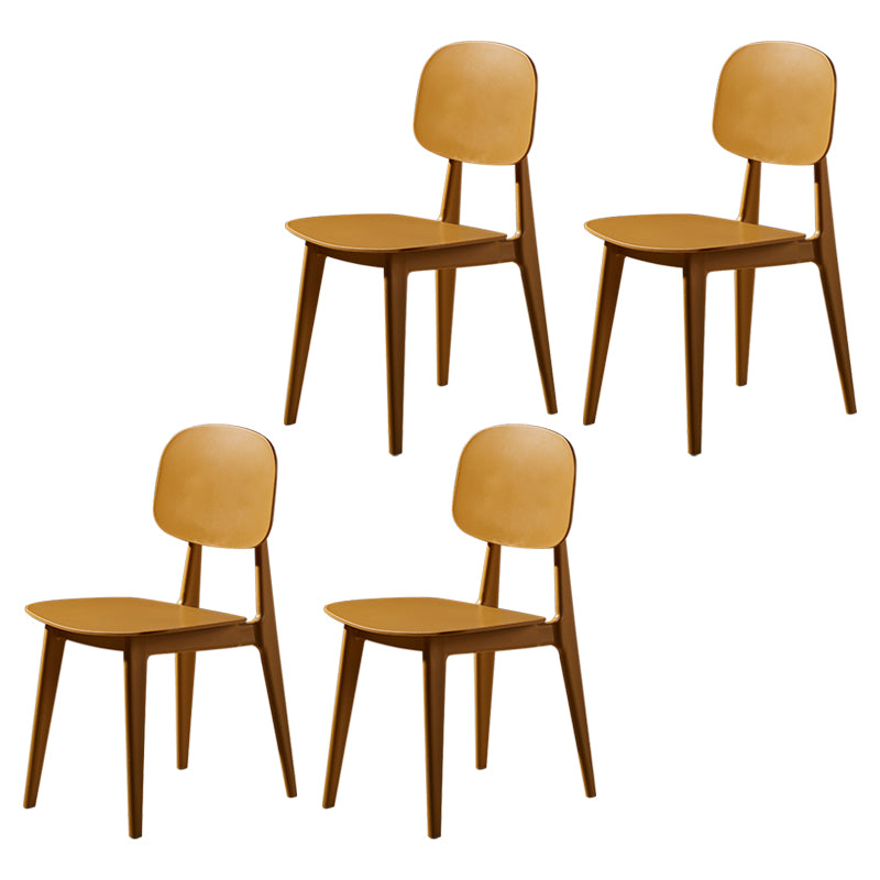 Chaise d'appoint en plastique de conférence scandinave, finition mate, chaise de salle à manger à dossier ouvert