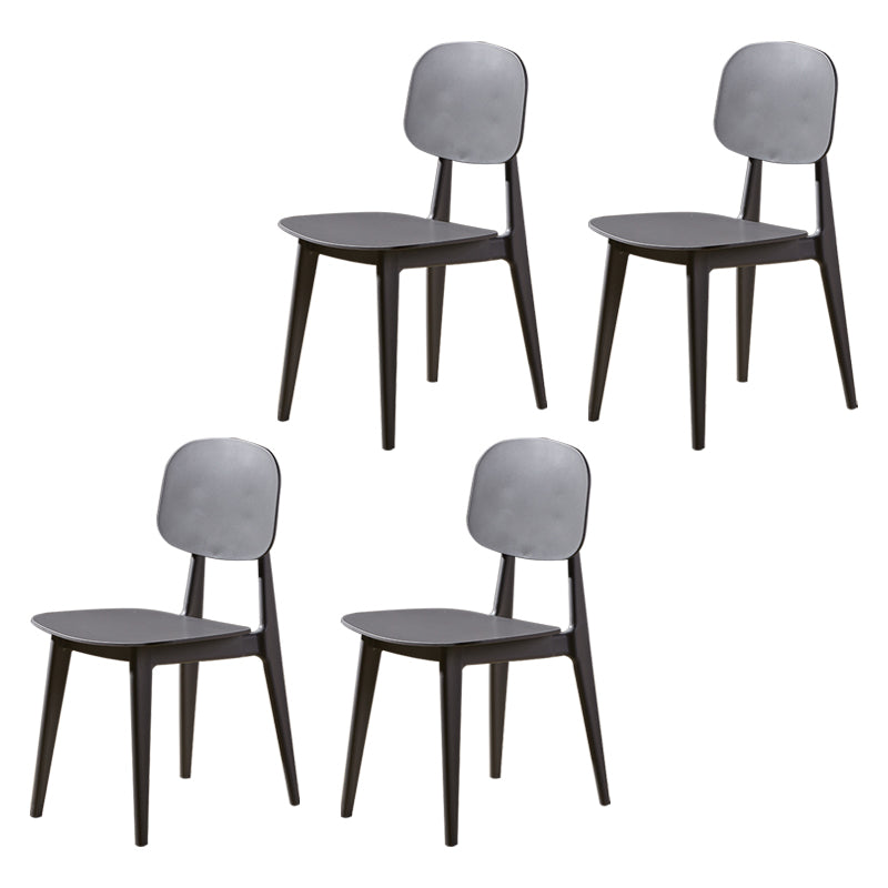 Chaise d'appoint en plastique de conférence scandinave, finition mate, chaise de salle à manger à dossier ouvert