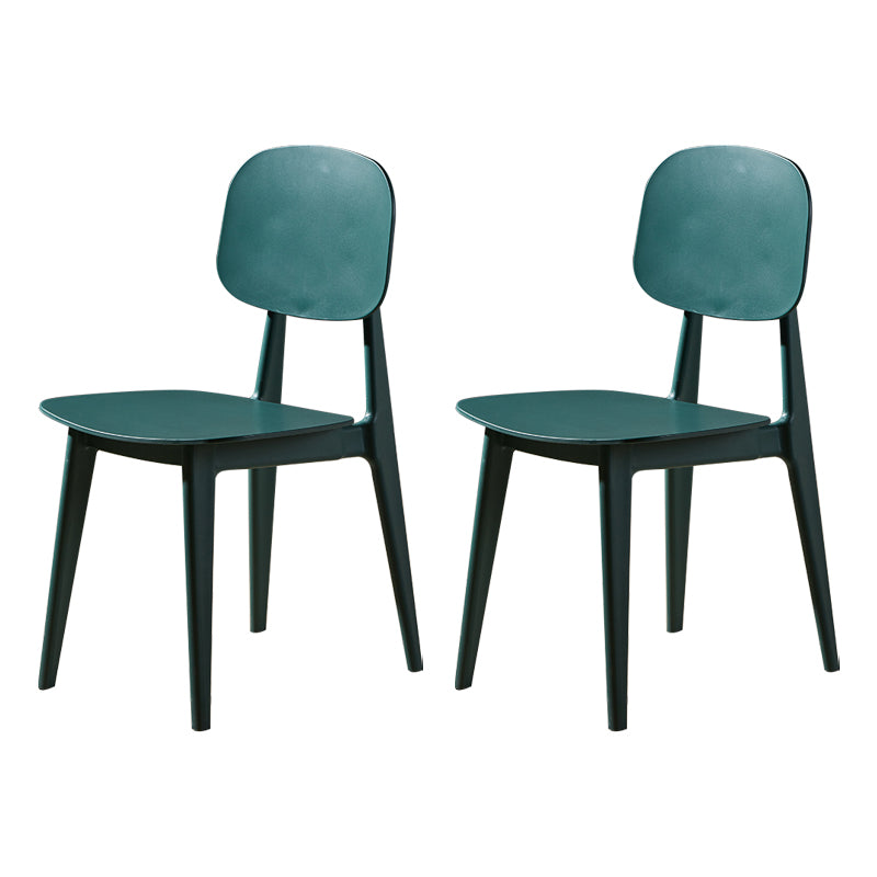Chaise d'appoint en plastique de conférence scandinave, finition mate, chaise de salle à manger à dossier ouvert