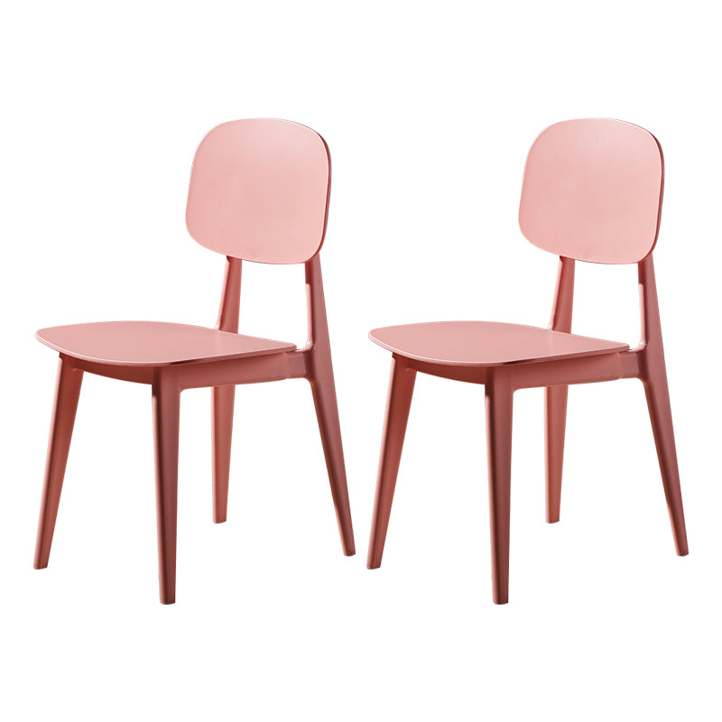 Chaise d'appoint en plastique de conférence scandinave, finition mate, chaise de salle à manger à dossier ouvert