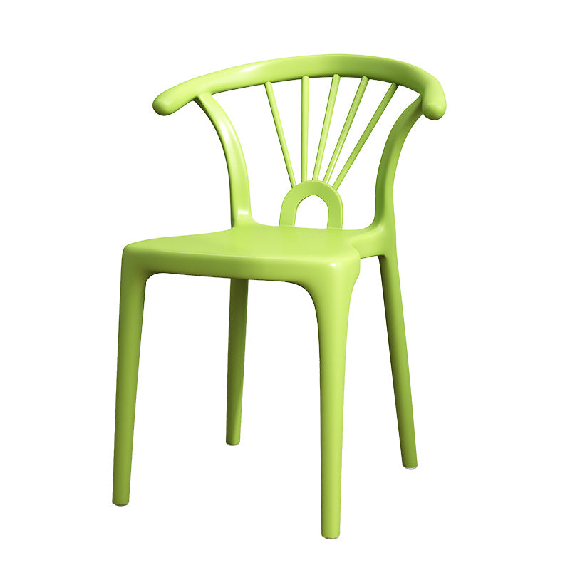 Silla plástica moderna para interiores y exteriores, silla individual sin brazos Wishbone para Patio