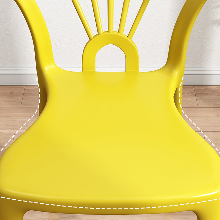 Silla plástica moderna para interiores y exteriores, silla individual sin brazos Wishbone para Patio