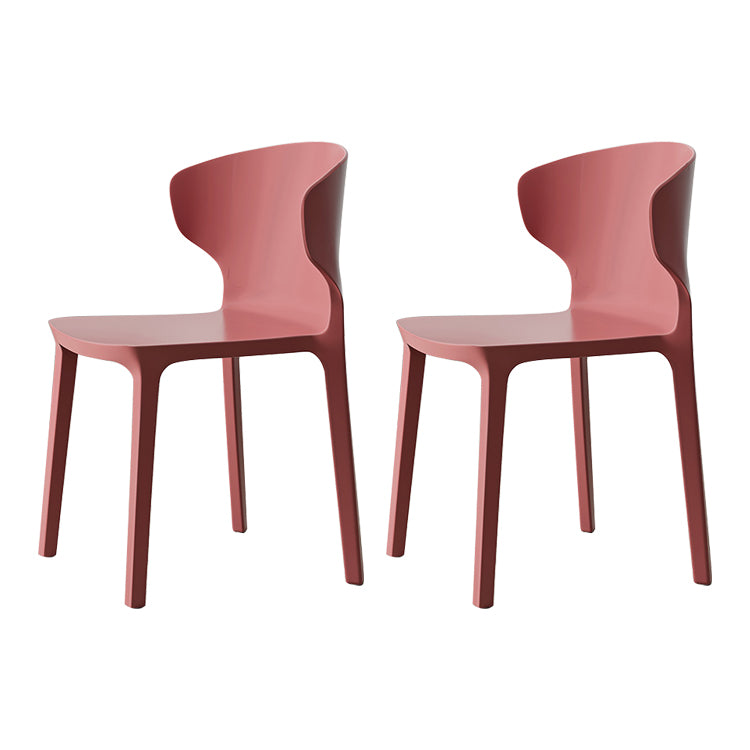 Silla lateral de plástico para conferencia escandinava, acabado mate, Wingback, silla de comedor