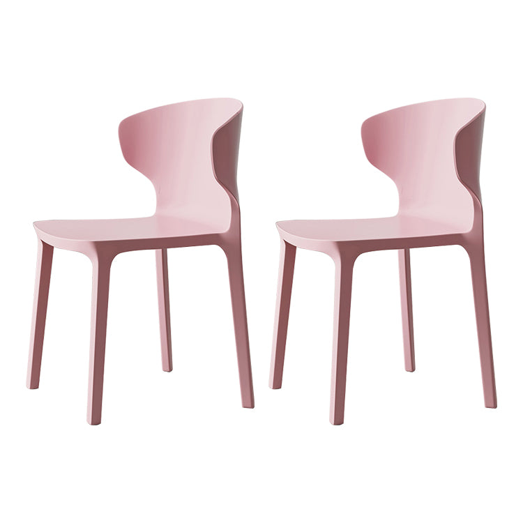 Chaise d'appoint en plastique de conférence scandinave, finition mate, chaise de salle à manger à oreilles