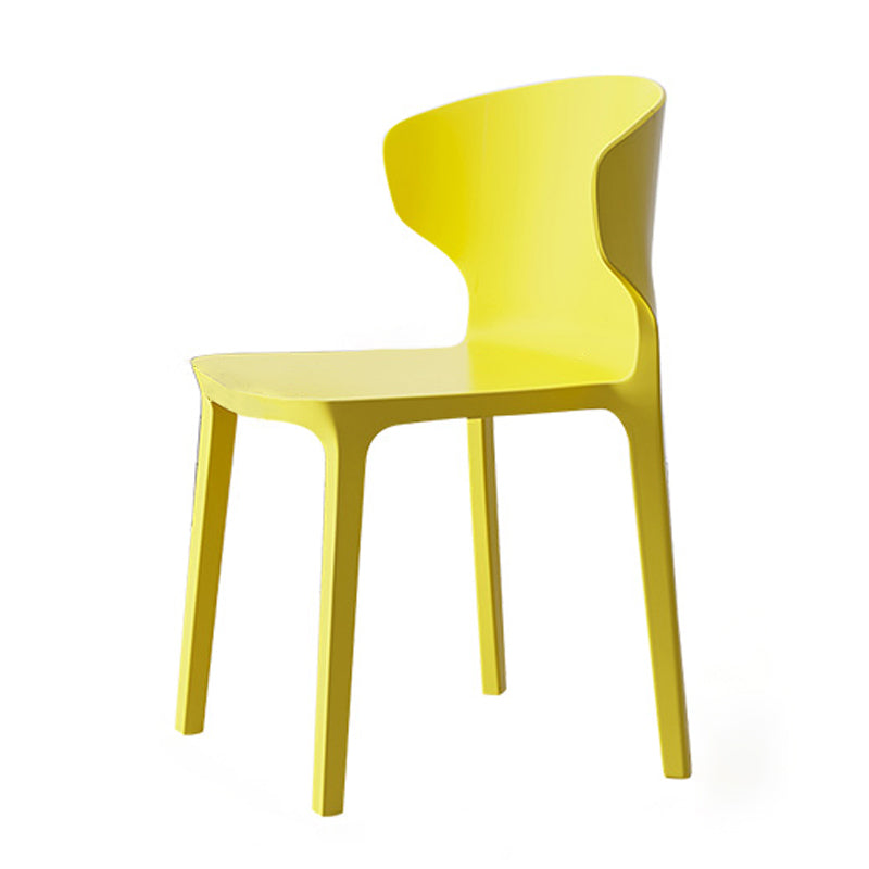 Silla lateral de plástico para conferencia escandinava, acabado mate, Wingback, silla de comedor