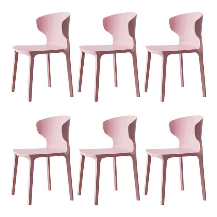 Silla lateral de plástico para conferencia escandinava, acabado mate, Wingback, silla de comedor