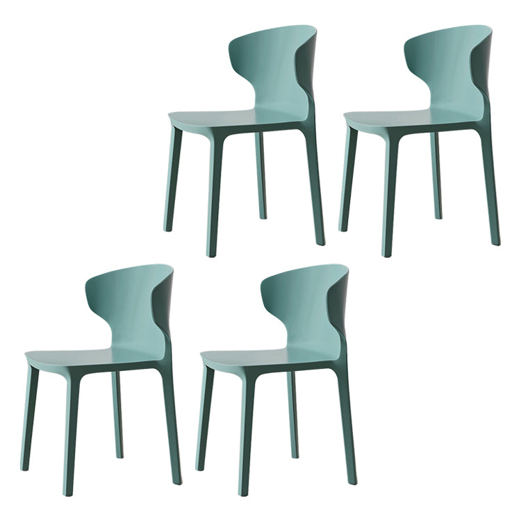 Silla lateral de plástico para conferencia escandinava, acabado mate, Wingback, silla de comedor