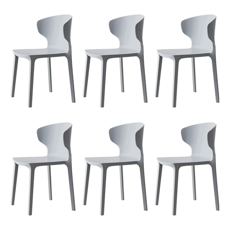 Silla lateral de plástico para conferencia escandinava, acabado mate, Wingback, silla de comedor