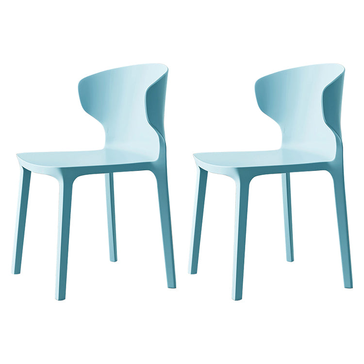 Chaise d'appoint en plastique de conférence scandinave, finition mate, chaise de salle à manger à oreilles