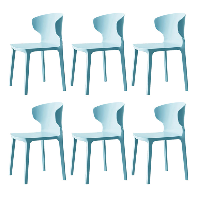 Silla lateral de plástico para conferencia escandinava, acabado mate, Wingback, silla de comedor