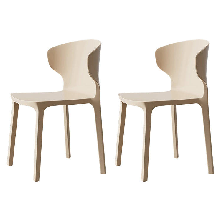 Silla lateral de plástico para conferencia escandinava, acabado mate, Wingback, silla de comedor