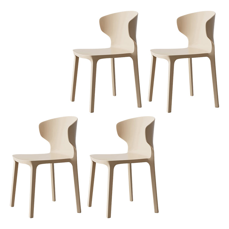 Silla lateral de plástico para conferencia escandinava, acabado mate, Wingback, silla de comedor