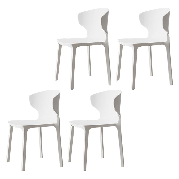 Silla lateral de plástico para conferencia escandinava, acabado mate, Wingback, silla de comedor