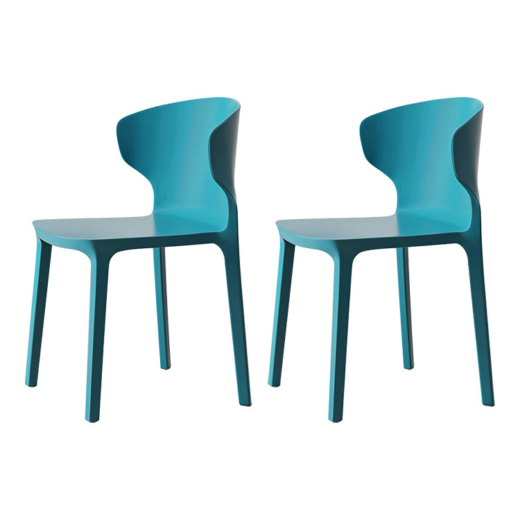 Silla lateral de plástico para conferencia escandinava, acabado mate, Wingback, silla de comedor