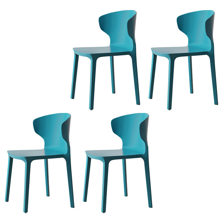 Silla lateral de plástico para conferencia escandinava, acabado mate, Wingback, silla de comedor