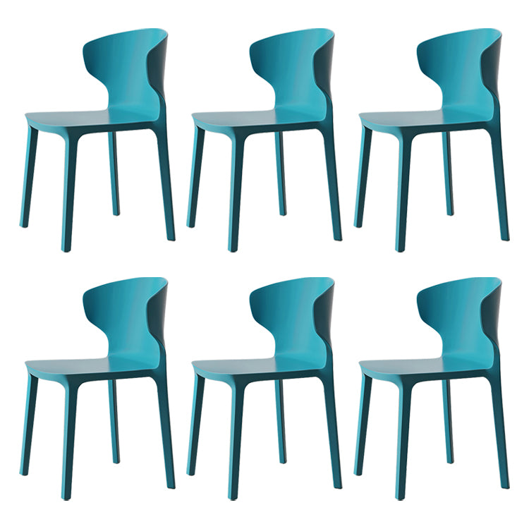 Silla lateral de plástico para conferencia escandinava, acabado mate, Wingback, silla de comedor