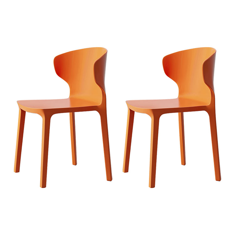Silla lateral de plástico para conferencia escandinava, acabado mate, Wingback, silla de comedor