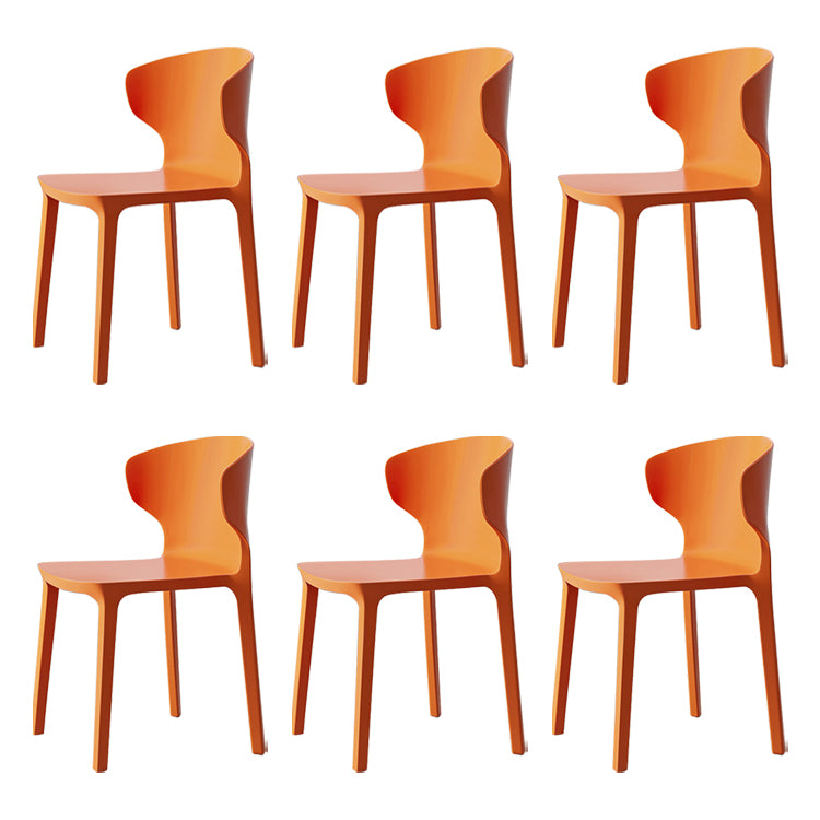 Silla lateral de plástico para conferencia escandinava, acabado mate, Wingback, silla de comedor