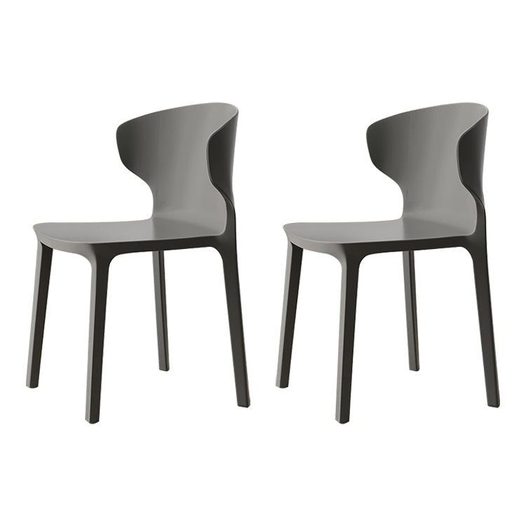 Silla lateral de plástico para conferencia escandinava, acabado mate, Wingback, silla de comedor