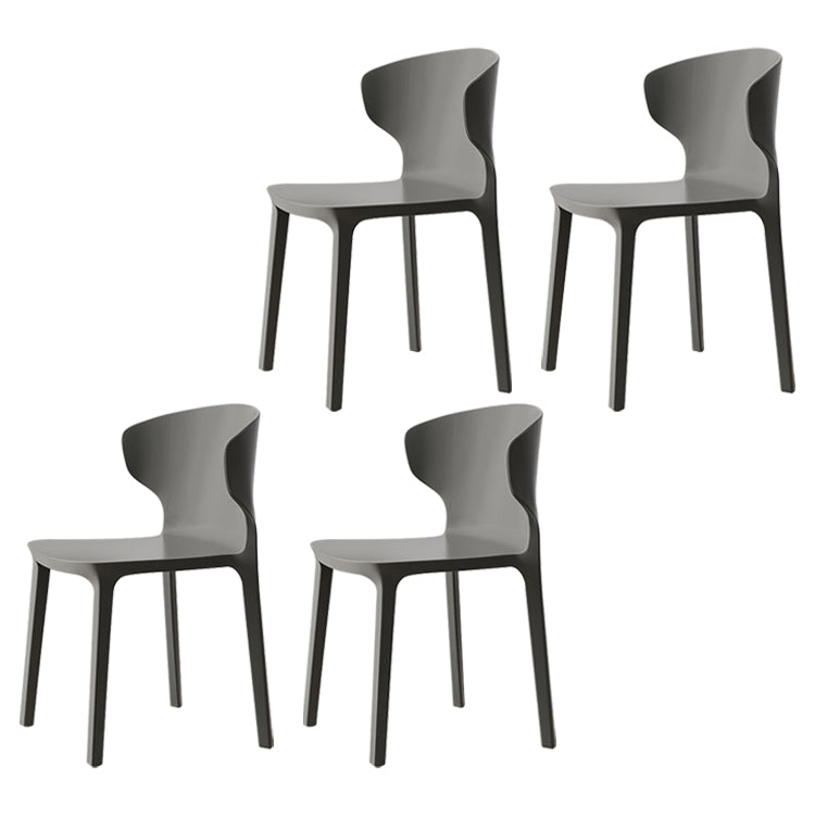 Silla lateral de plástico para conferencia escandinava, acabado mate, Wingback, silla de comedor
