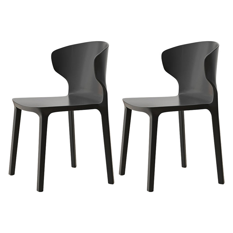 Silla lateral de plástico para conferencia escandinava, acabado mate, Wingback, silla de comedor