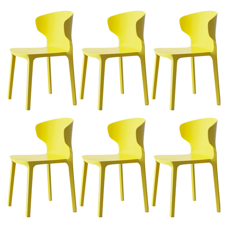 Silla lateral de plástico para conferencia escandinava, acabado mate, Wingback, silla de comedor