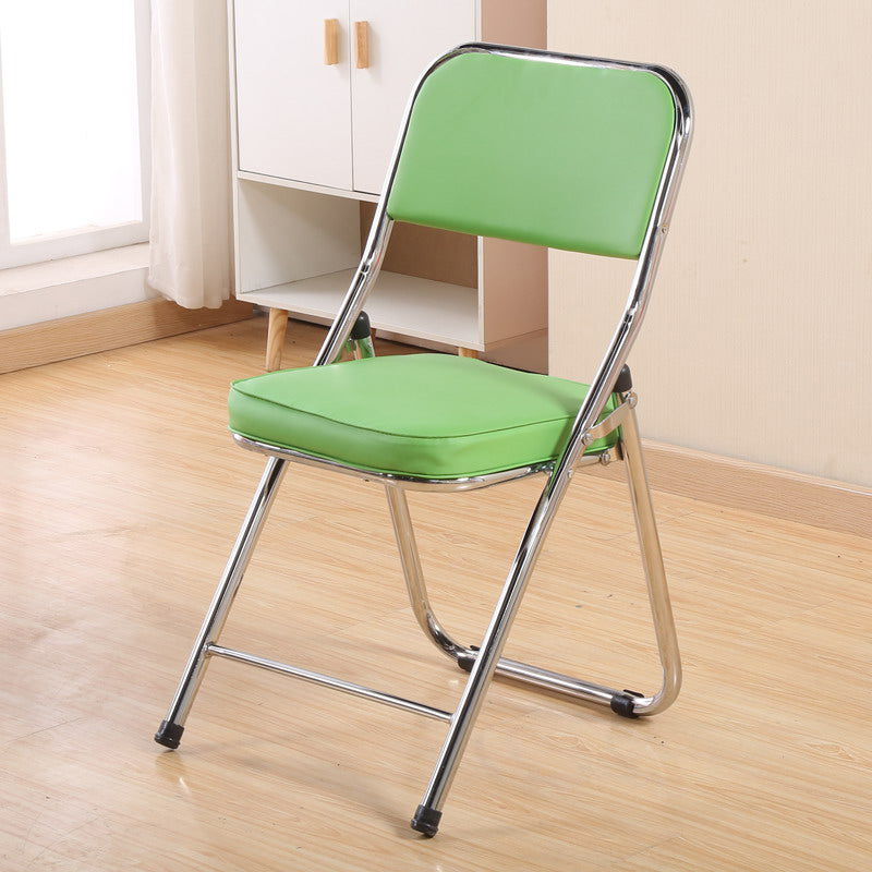 Chaise d'appoint contemporaine en métal, tapisserie d'ameublement sans accoudoirs, chaise d'appoint de salle à manger à dossier ouvert