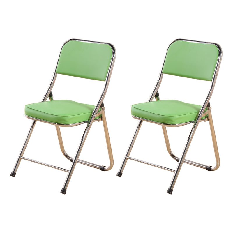 Silla lateral contemporánea de metal, tapicería sin brazos para el hogar, respaldo abierto, silla lateral de comedor