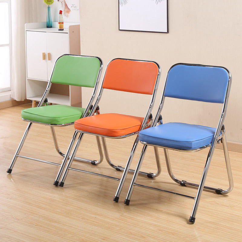 Silla lateral contemporánea de metal, tapicería sin brazos para el hogar, respaldo abierto, silla lateral de comedor