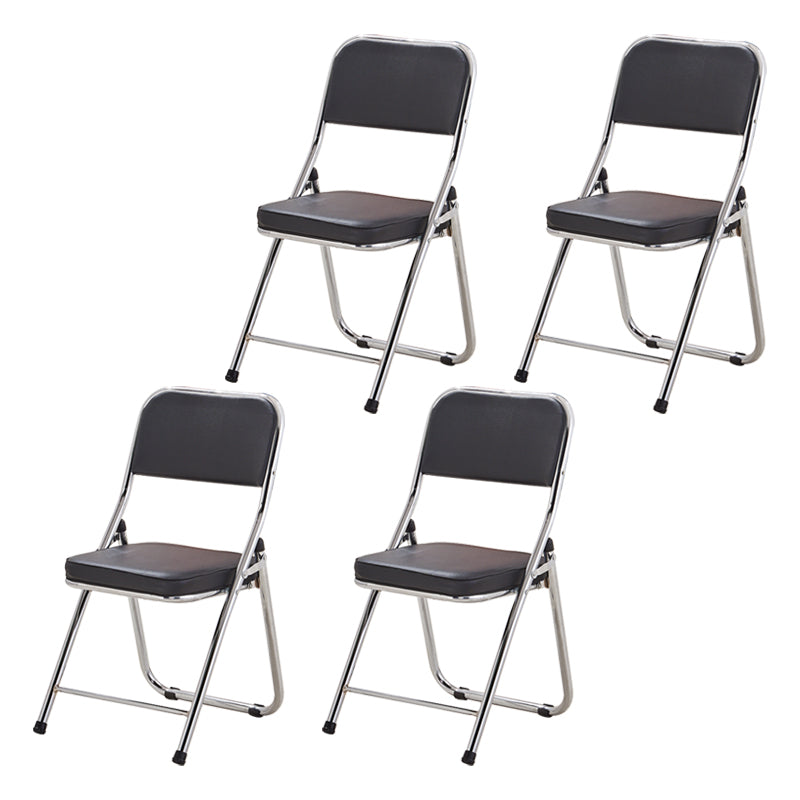 Silla lateral contemporánea de metal, tapicería sin brazos para el hogar, respaldo abierto, silla lateral de comedor