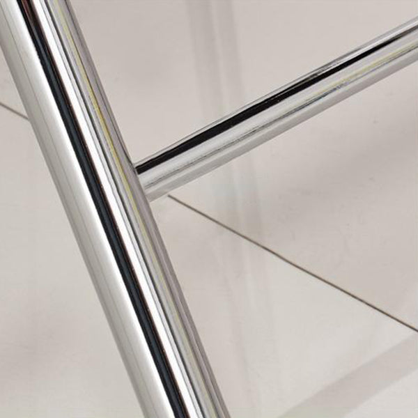 Silla lateral contemporánea de metal, tapicería sin brazos para el hogar, respaldo abierto, silla lateral de comedor
