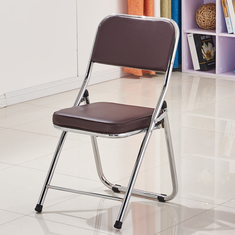 Silla lateral contemporánea de metal, tapicería sin brazos para el hogar, respaldo abierto, silla lateral de comedor