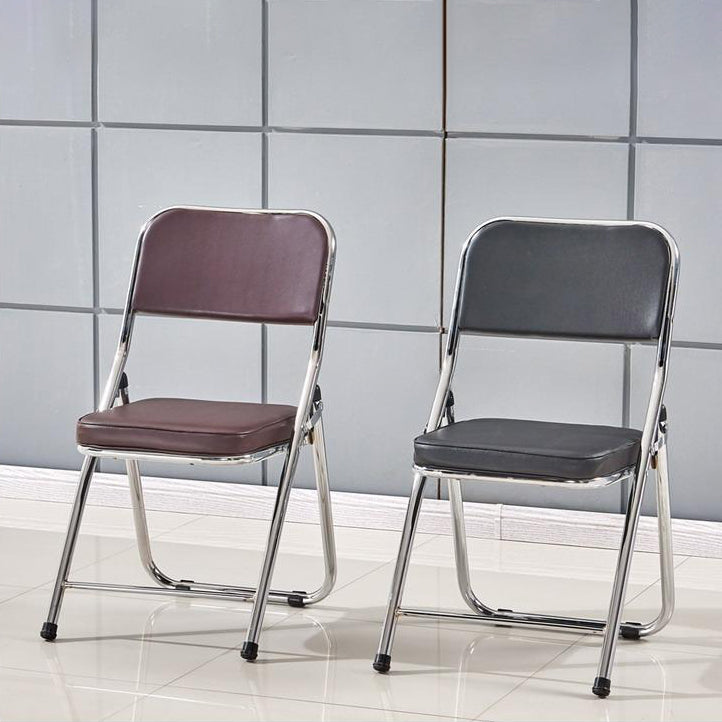 Silla lateral contemporánea de metal, tapicería sin brazos para el hogar, respaldo abierto, silla lateral de comedor