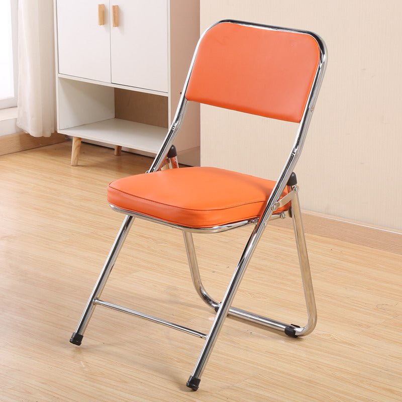 Silla lateral contemporánea de metal, tapicería sin brazos para el hogar, respaldo abierto, silla lateral de comedor