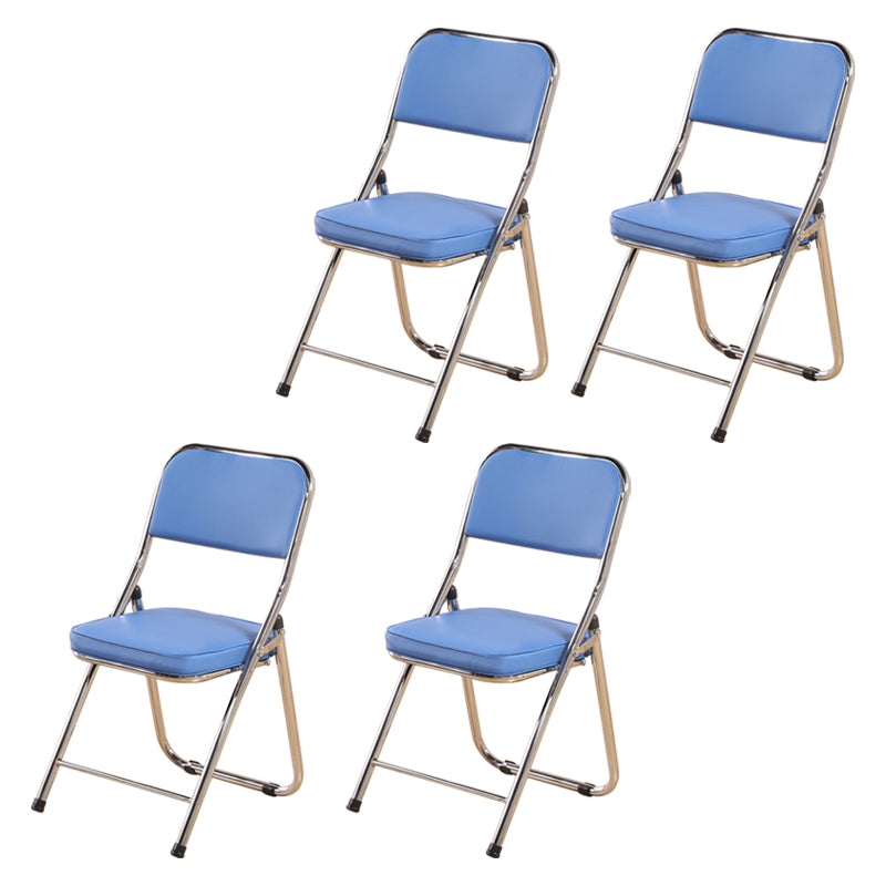 Silla lateral contemporánea de metal, tapicería sin brazos para el hogar, respaldo abierto, silla lateral de comedor