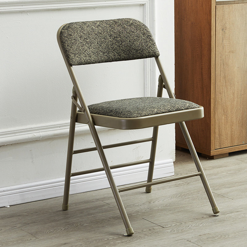 Chaise d'appoint contemporaine en métal, pliable, à dossier ouvert, sans accoudoirs, pour salle à manger