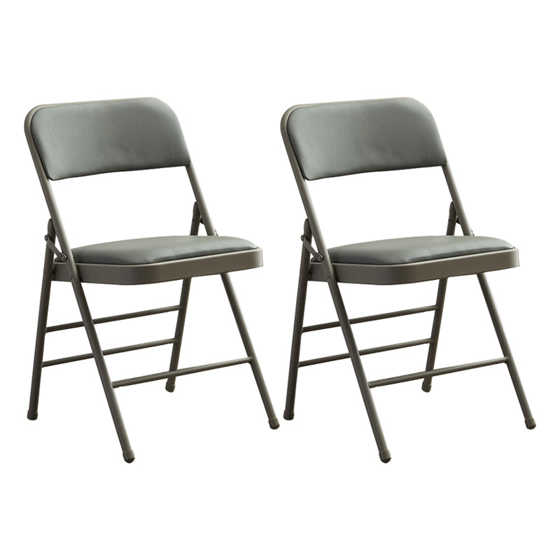 Chaise d'appoint contemporaine en métal, pliable, à dossier ouvert, sans accoudoirs, pour salle à manger