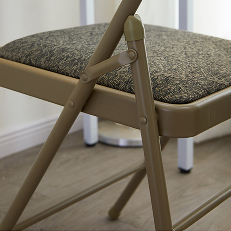 Chaise d'appoint contemporaine en métal, pliable, à dossier ouvert, sans accoudoirs, pour salle à manger